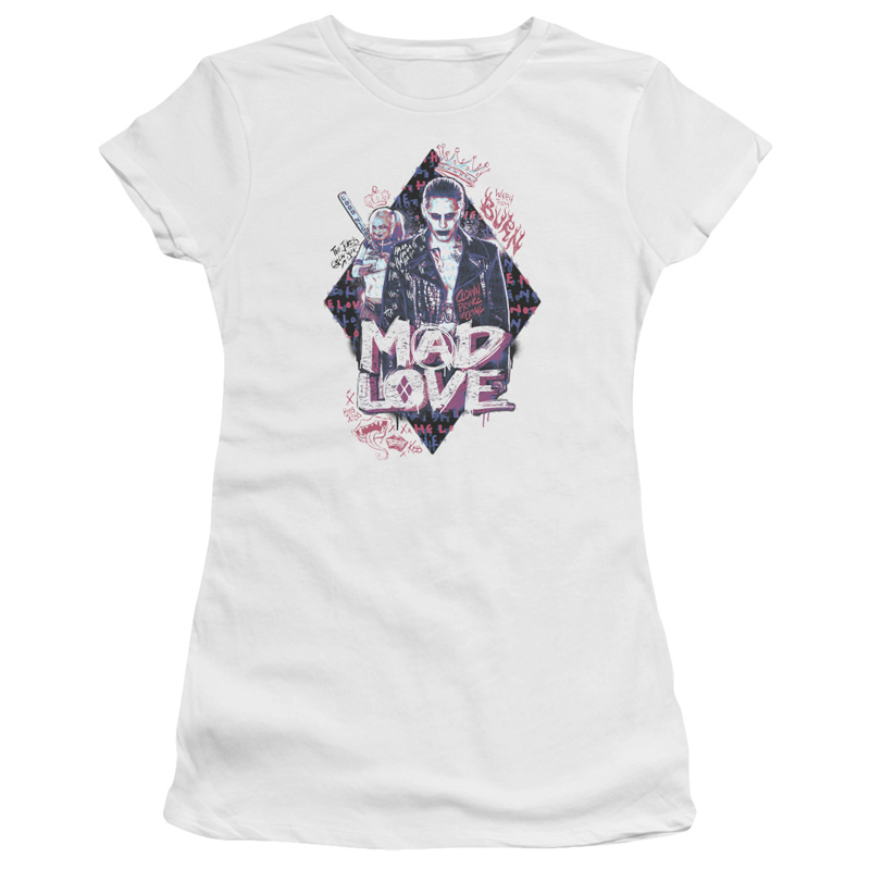 Suicide Squad Joker and Harley Quinn Mad Love Women's White Shirt Suicide Squad Joker and Harley Quinn Mad Love Women's White Shirt